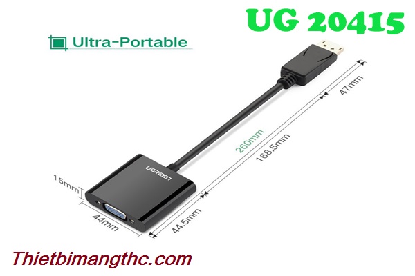 Display Port sang VGA Ugreen cao cấp